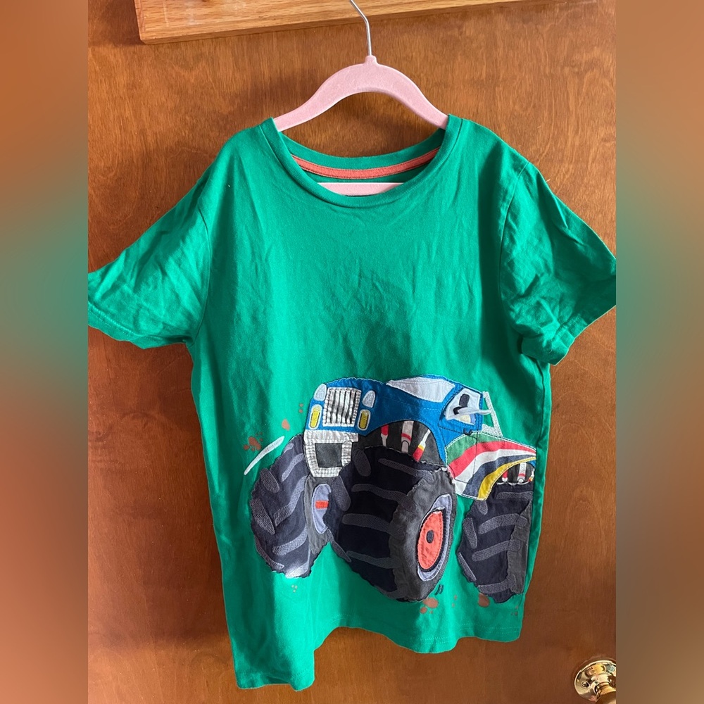 Mini Boden Appliqué Tee, Monster Truck